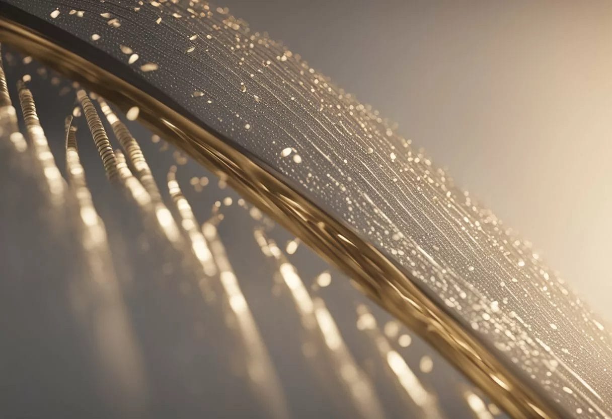 A dermaroller glides over skin, puncturing the surface with tiny needles, stimulating collagen production and improving skin texture