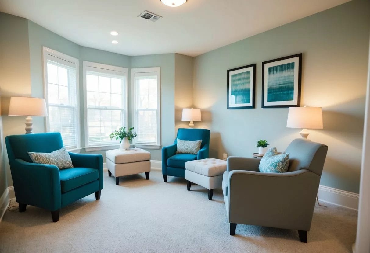 image - Preventive Medicine Daily A cozy room with soft lighting, comfortable seating, and calming decor. A soothing atmosphere for therapy sessions